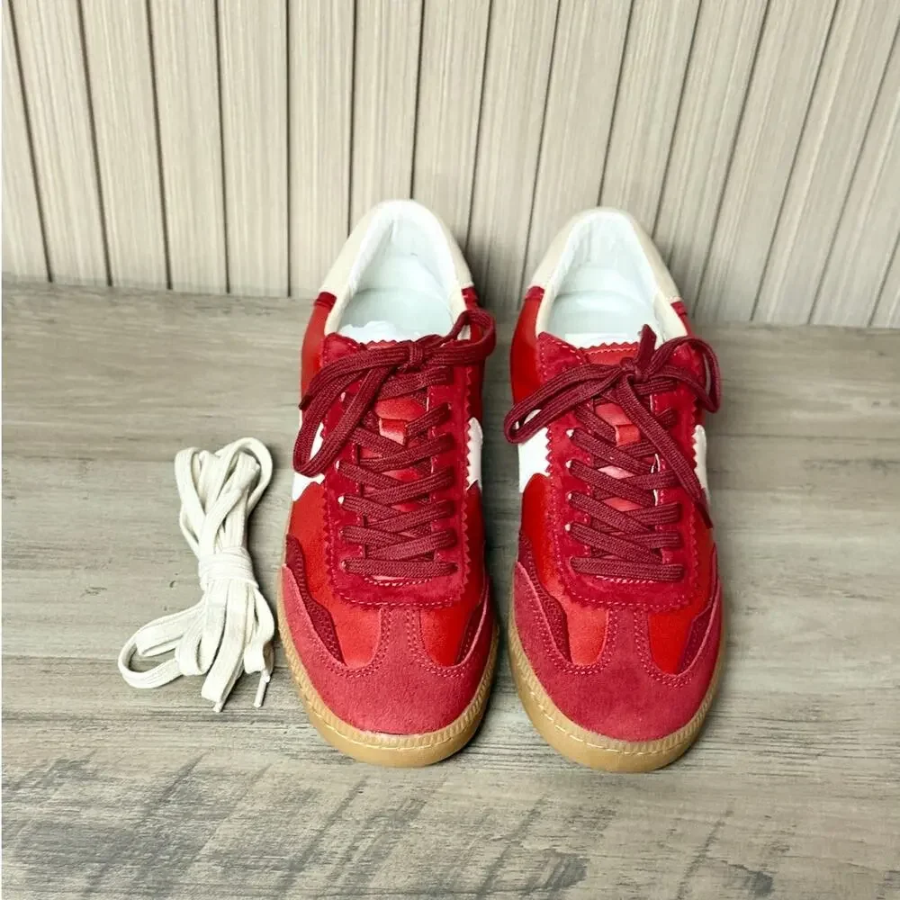 Dolce Vita Notice Sneakers Crimson Suede Women's Size 9.5M